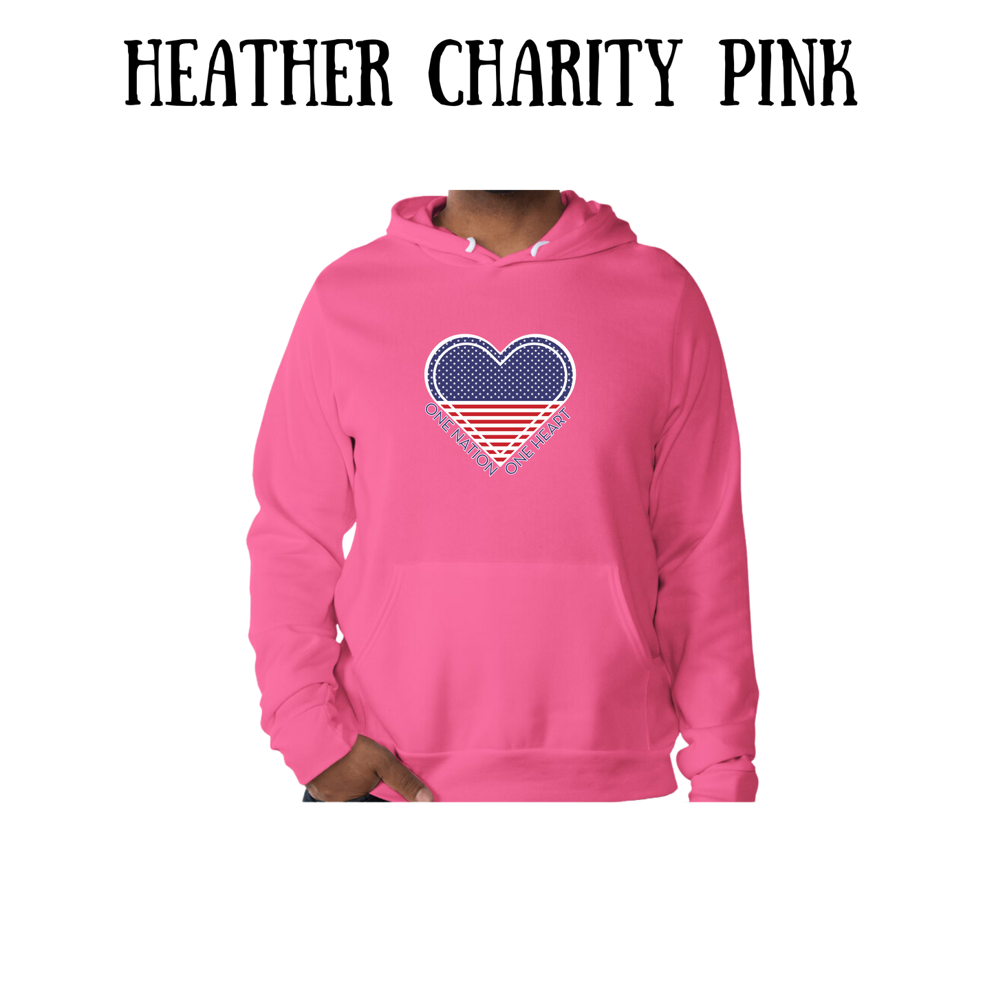PP - One Nation One Heart - Sponge Fleece Hoodie - Assorted Colors