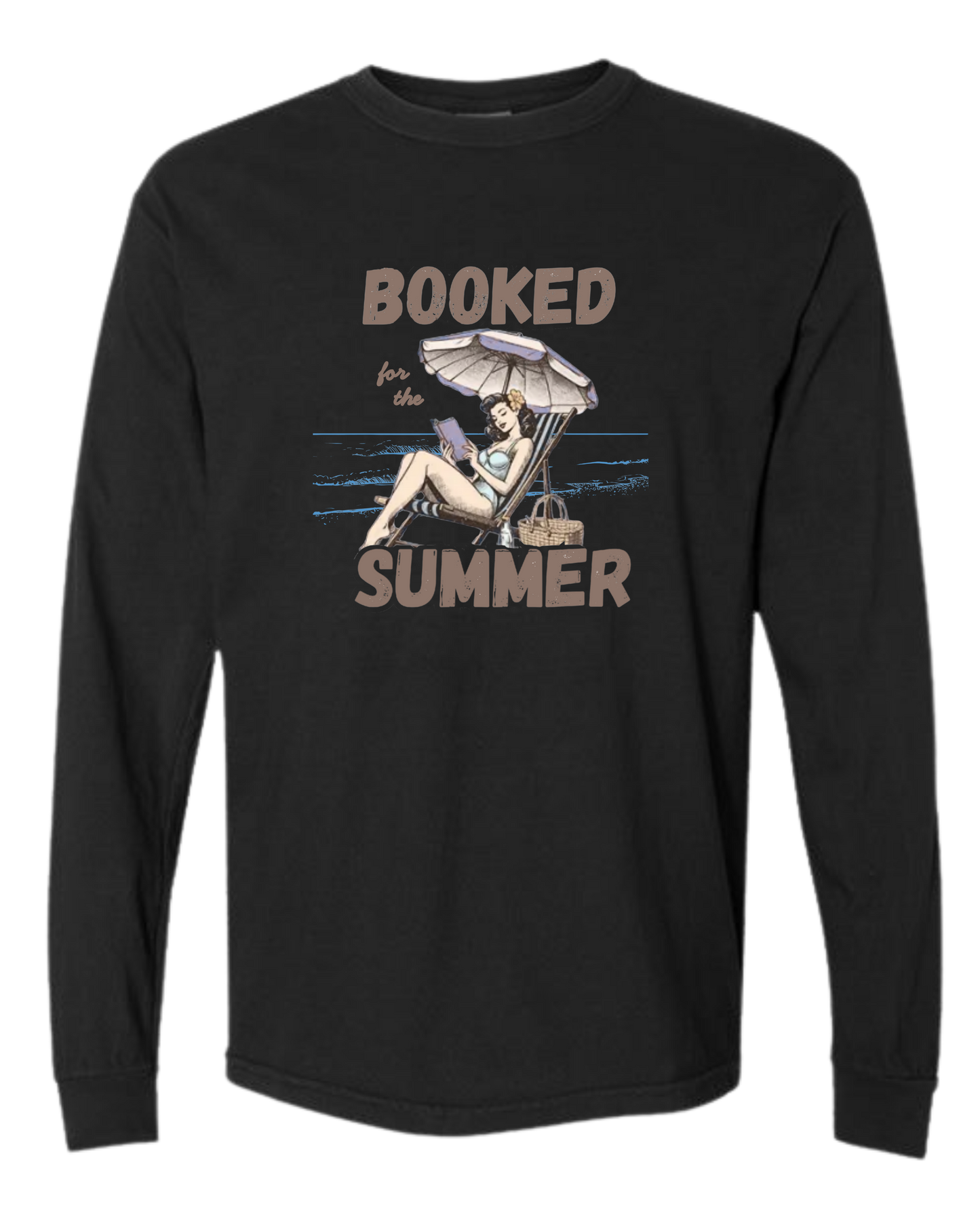 Booked for the Summer - Comfort Colors - Heavyweight Long Sleeve Tee - Neutral Colors