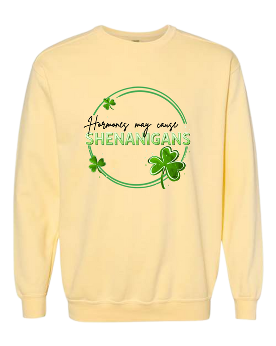 Hormones May Cause Shenanigans  - Comfort Colors - Sweatshirt - Assorted Colors