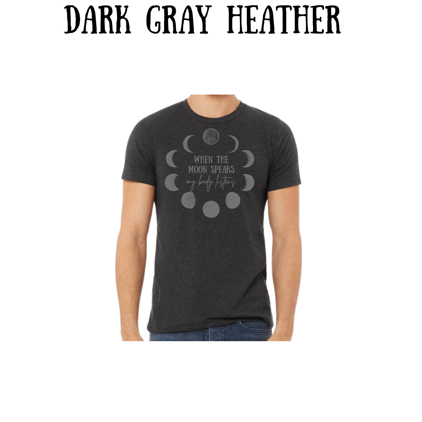 when the moon speaks - unisex tee - pinks, purples, neutrals