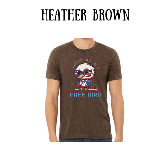 PP - Lovin' Life As A Free Bird - Unisex Tee - Yellows, Oranges, Reds