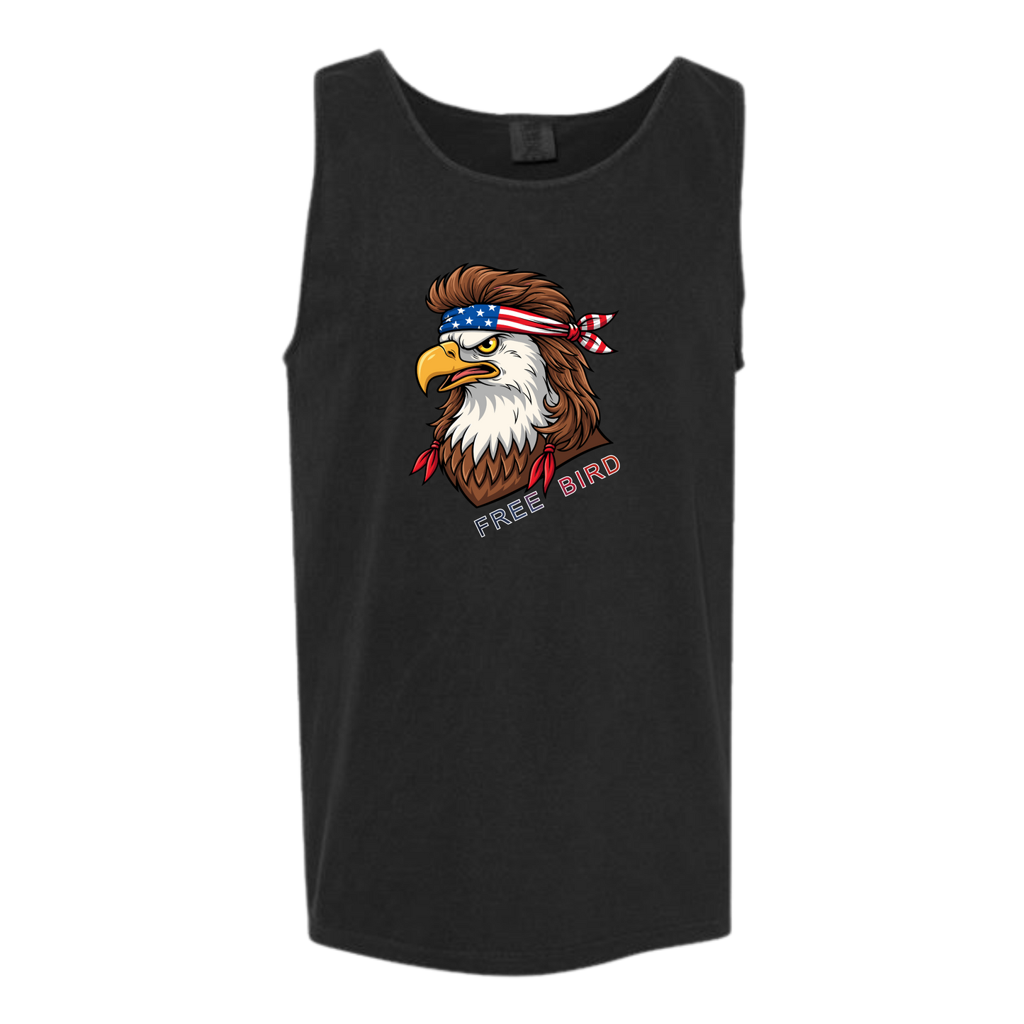 Rockin Free Bird - Comfort Colors - Unisex Tank - Neutral Colors & Blues