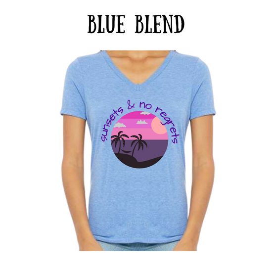 VP - Sunsets & No Regrets - Women's V-Neck - Assorted Colors