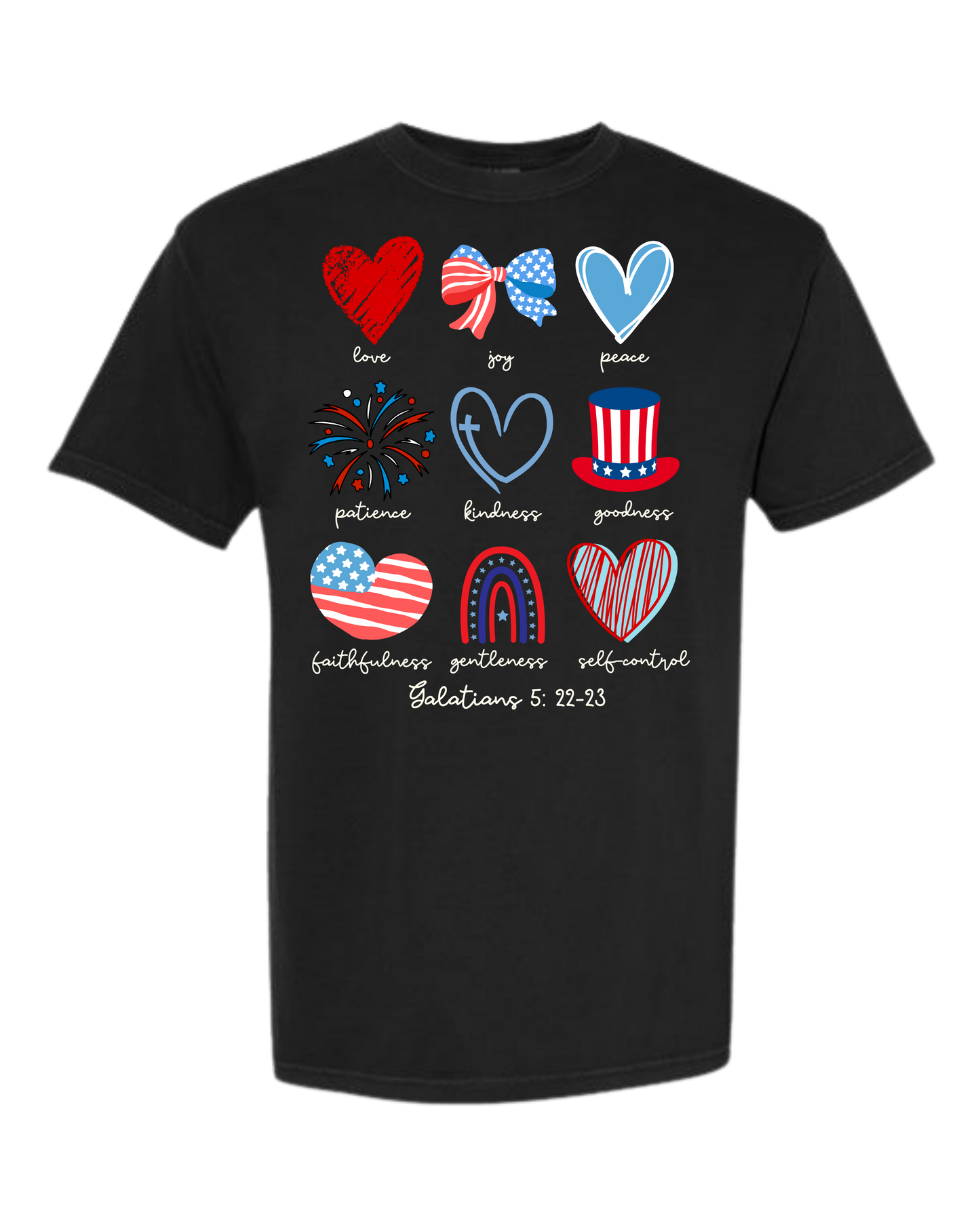 Galatians 5 - Patriotic - Comfort Colors - Heavyweight Unisex Tee - Neutral Colors