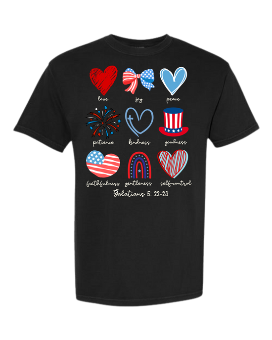 Galatians 5 - Patriotic - Comfort Colors - Heavyweight Unisex Tee - Neutral Colors