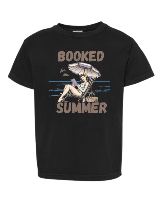 Booked for the Summer - Comfort Colors - Heavyweight Youth Tee - Neutral Colors & Blues