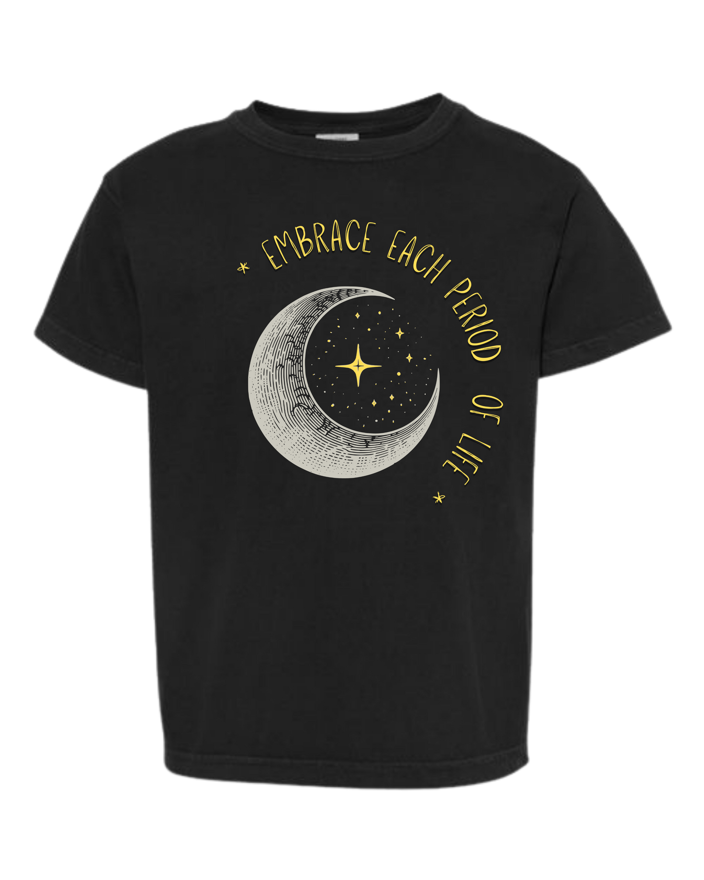 Embrace Each Period of Life - Comfort Colors - Heavyweight Youth Tee - Neutral Colors & Blues