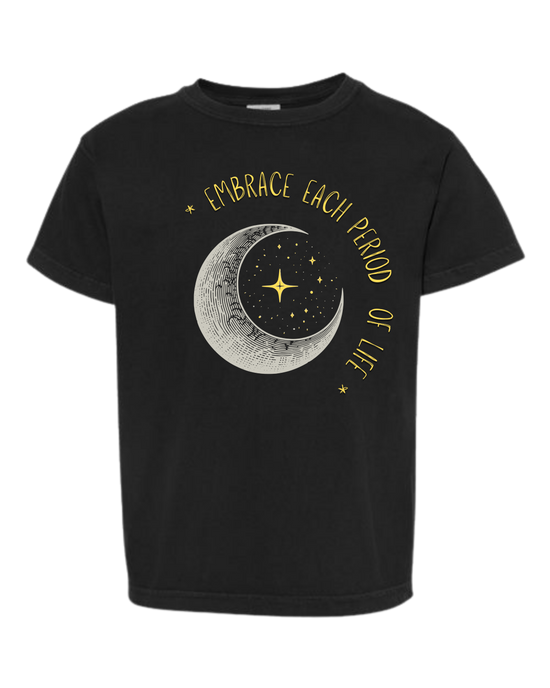Embrace Each Period of Life - Comfort Colors - Heavyweight Youth Tee - Neutral Colors & Blues