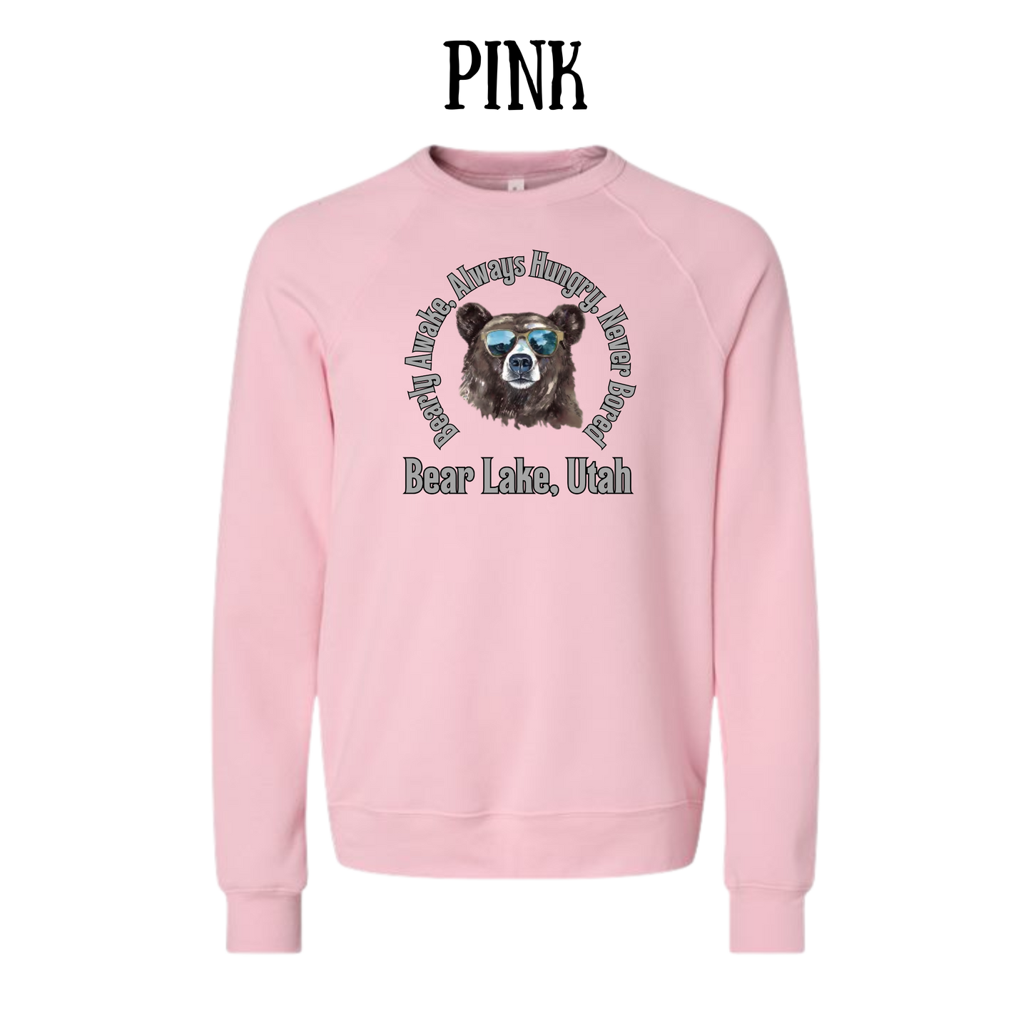 CP - Bear Lake Utah - Sponge Fleece Raglan Sweatshirt - Assorted Colors
