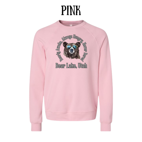 CP - Bear Lake Utah - Sponge Fleece Raglan Sweatshirt - Assorted Colors