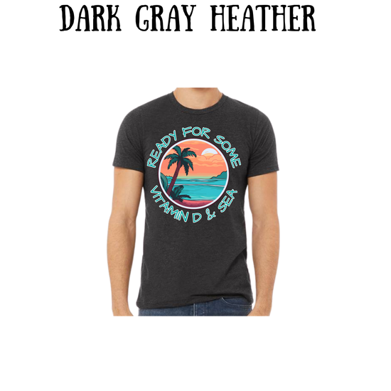VP - Ready For Some Vitamin D & Sea - Unisex Tee - Pinks, Purples, Neutrals
