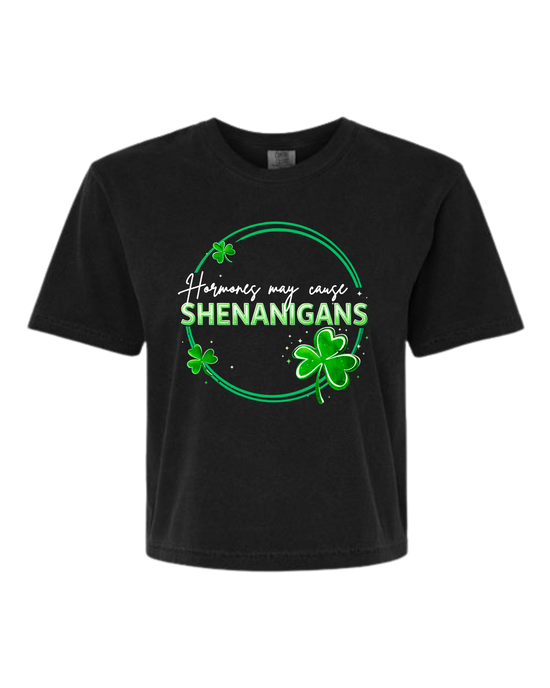 Hormones May Cause Shenanigans - Comfort Colors - Boxy T - Assorted Colors