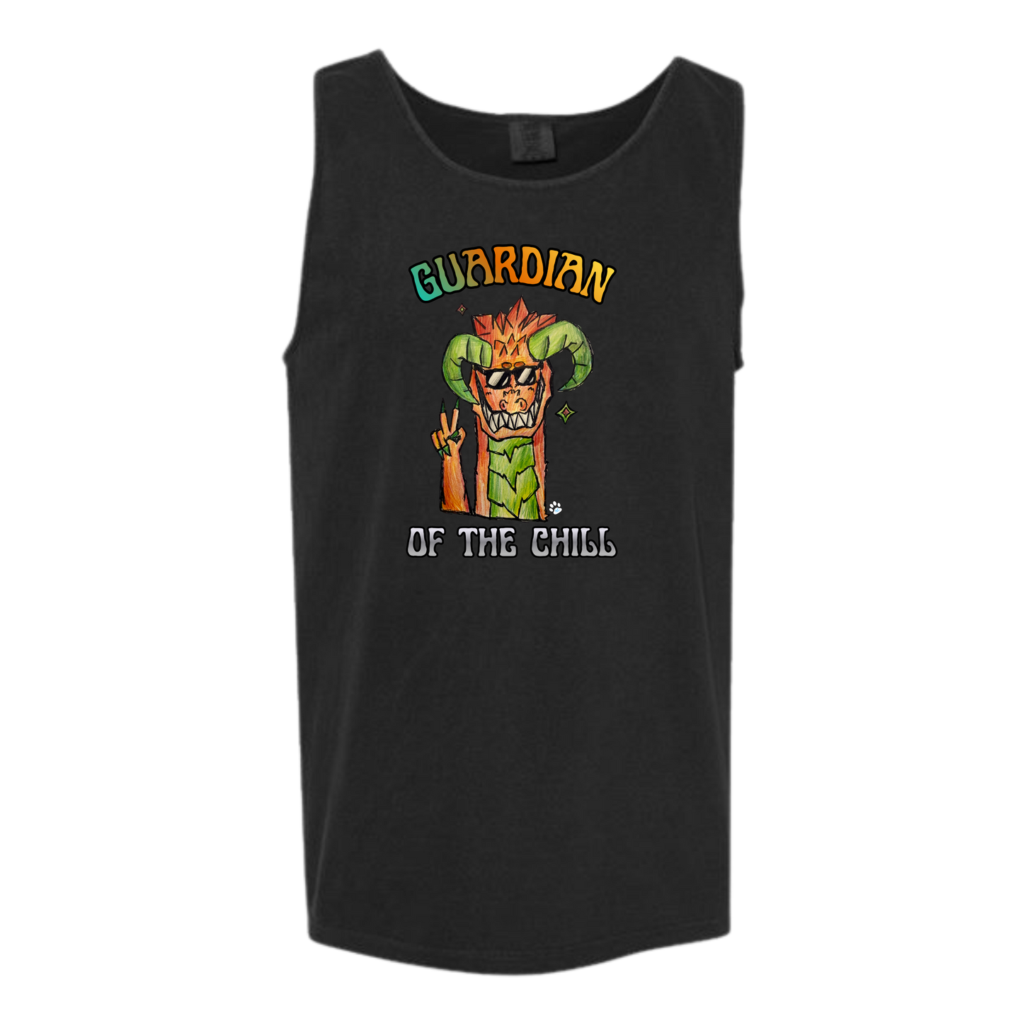 Guardian of The Chill - Comfort Colors - Unisex Tank - Neutral Colors & Blues