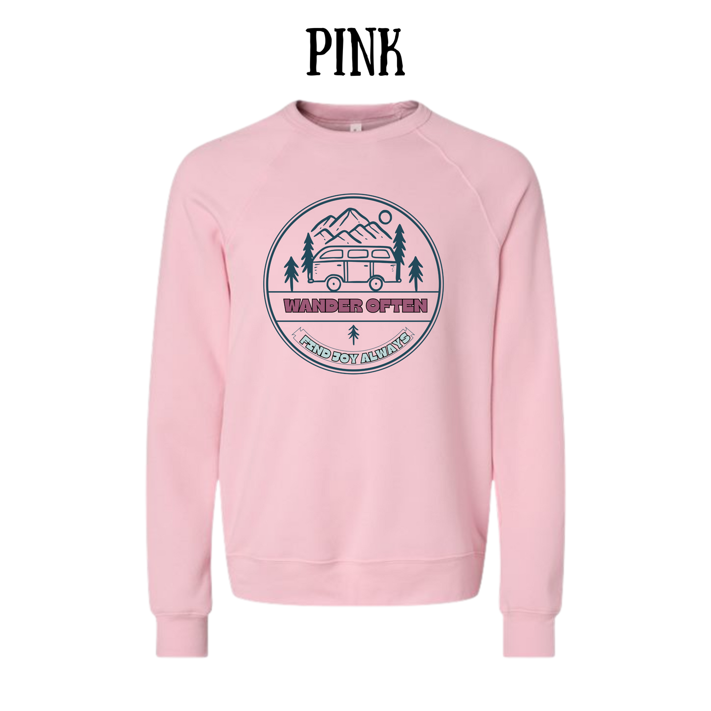 CP - Wander Often - Sponge Fleece Raglan Sweatshirt - Assorted Colors