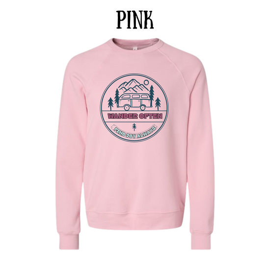 CP - Wander Often - Sponge Fleece Raglan Sweatshirt - Assorted Colors