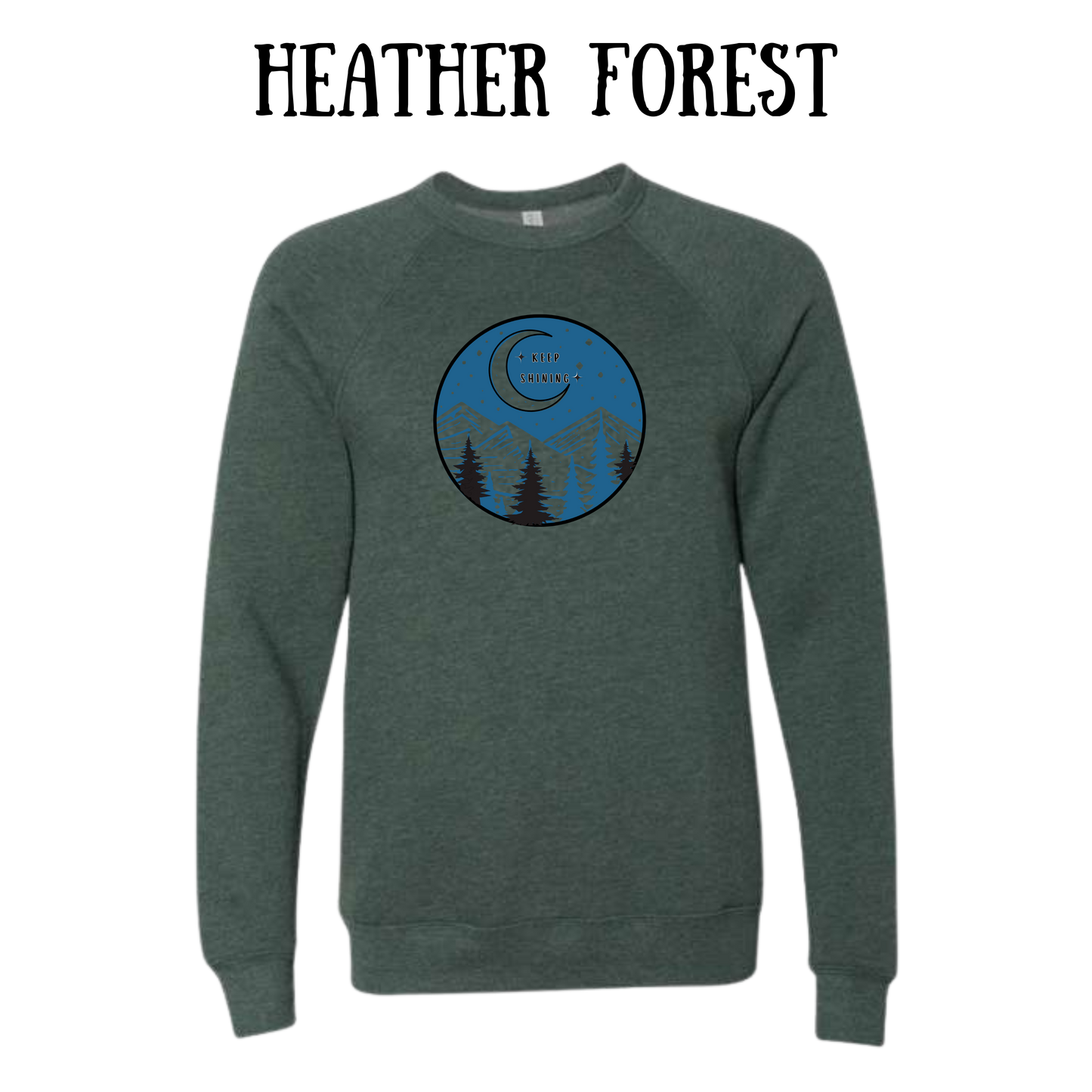 OP - Keep Shining - Sponge Fleece Raglan Sweatshirt - Greens, Neutrals