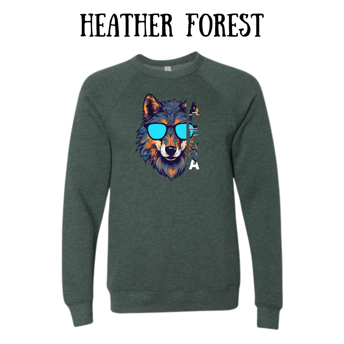 BP - Alpha - Sponge Fleece Raglan Sweatshirt - Greens, Neutrals