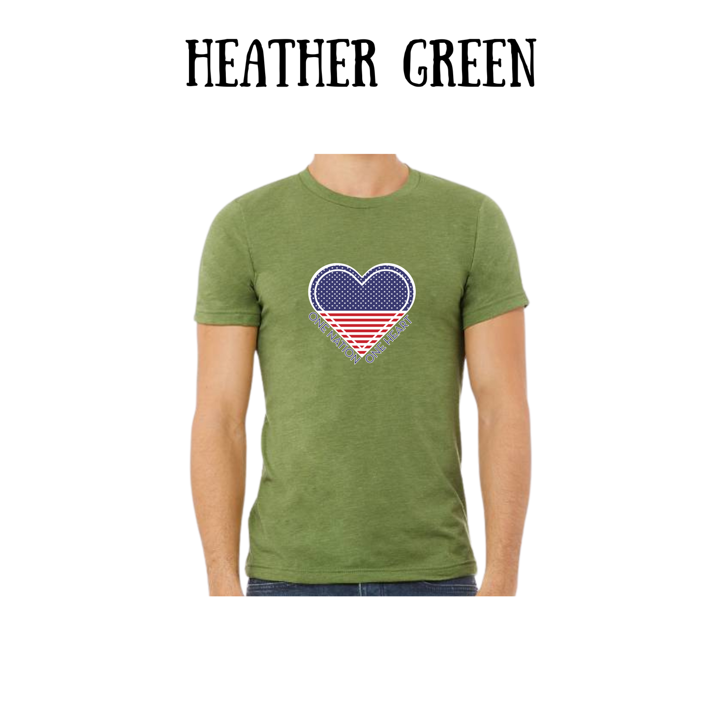 PP - One Nation One Heart - Unisex Tee - Greens