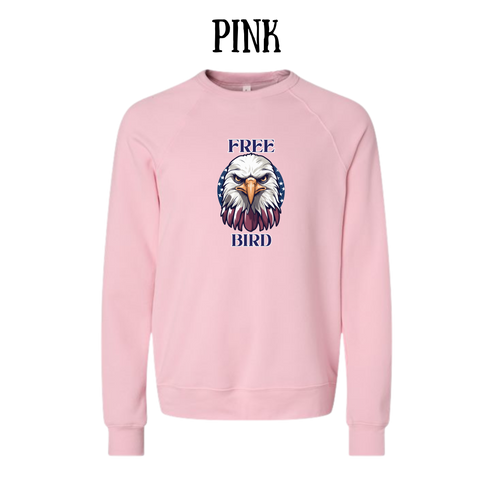 PP - Free Bird - Sponge Fleece Raglan Sweatshirt - Assorted Colors