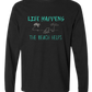 Life Happens The Beach Helps - Comfort Colors - Heavyweight Long Sleeve Tee - Neutral Colors