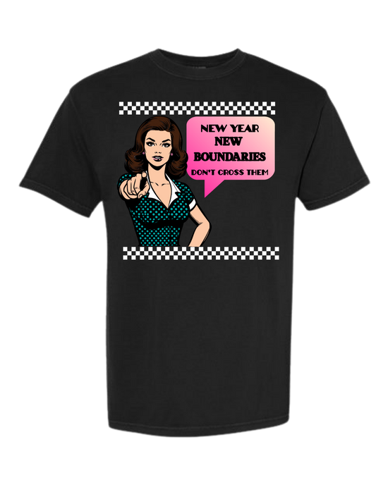 New Year New Boundaries - Comfort Colors - Heavyweight Unisex Tee - Neutrals