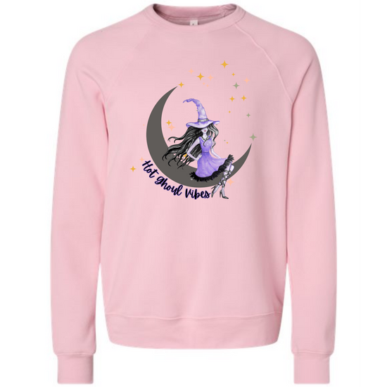 HP - Hot Ghoul Vibes - Sponge Fleece Raglan Sweatshirt - Assorted Colors