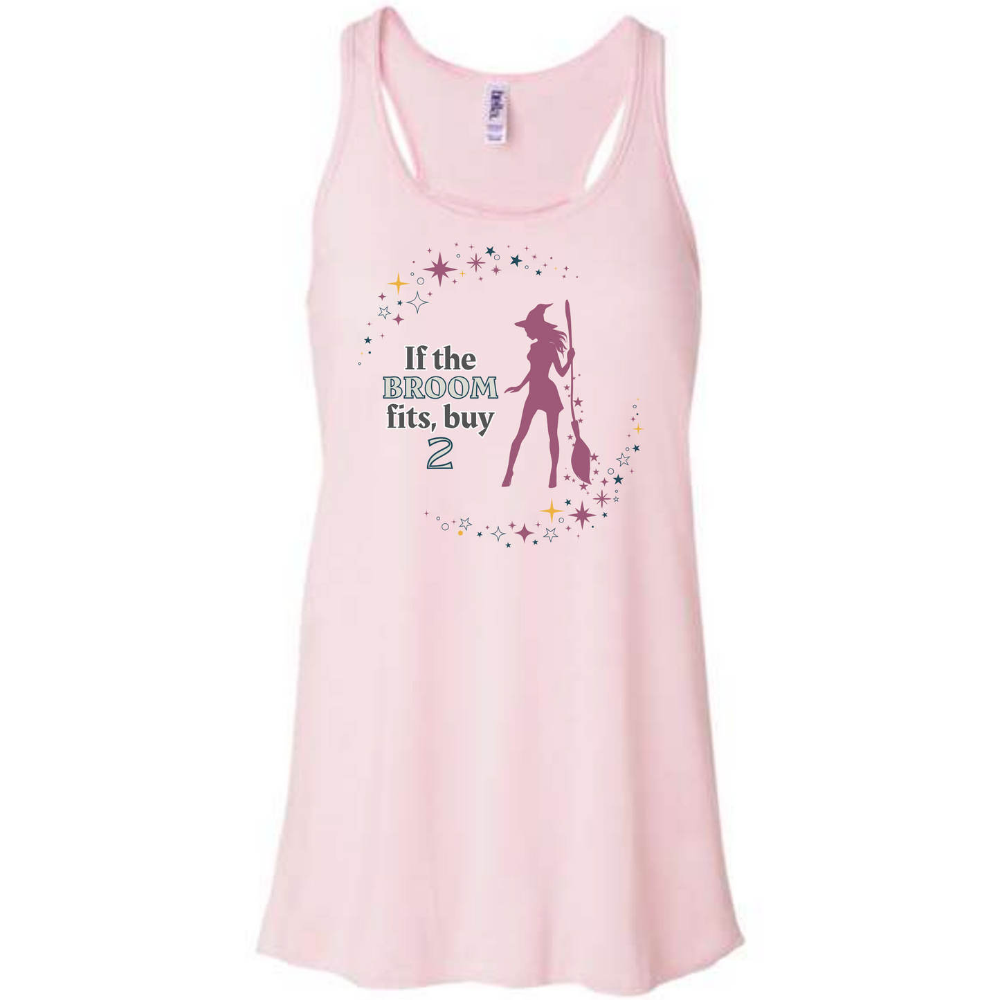 HP - If The Broom Fits - Women's Flowy Racerback Tank