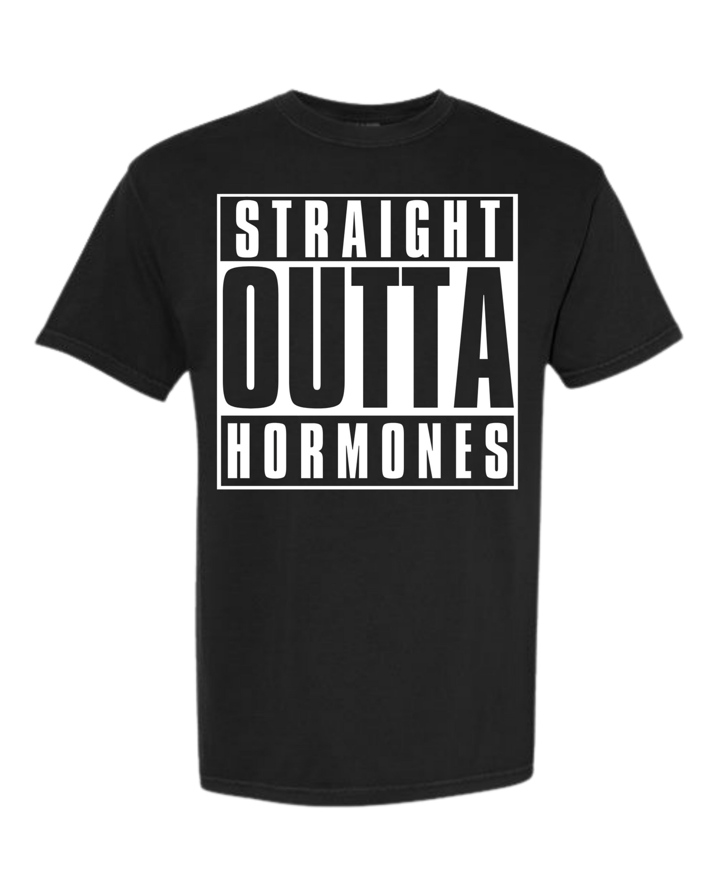 Straight Outta Hormones - Comfort Colors - Heavyweight Unisex Tee - Neutrals