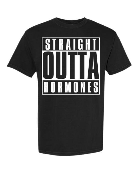 Straight Outta Hormones - Comfort Colors - Heavyweight Unisex Tee - Neutrals