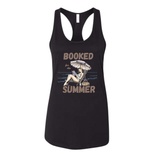 Booked for the Summer - Bella+Canvas - Women's Jersey Racerback Tank