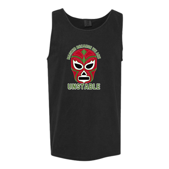 Masked Because We Are Unstable - Comfort Colors - Unisex Tank - Neutral Colors & Blues