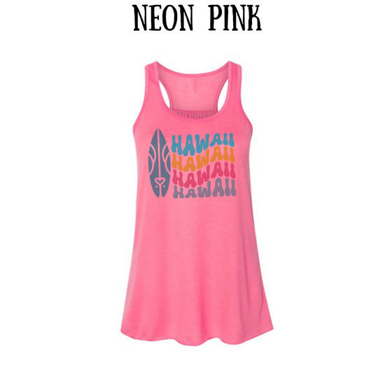 VP - Hawaii - Women's Flowy Racerback Tank