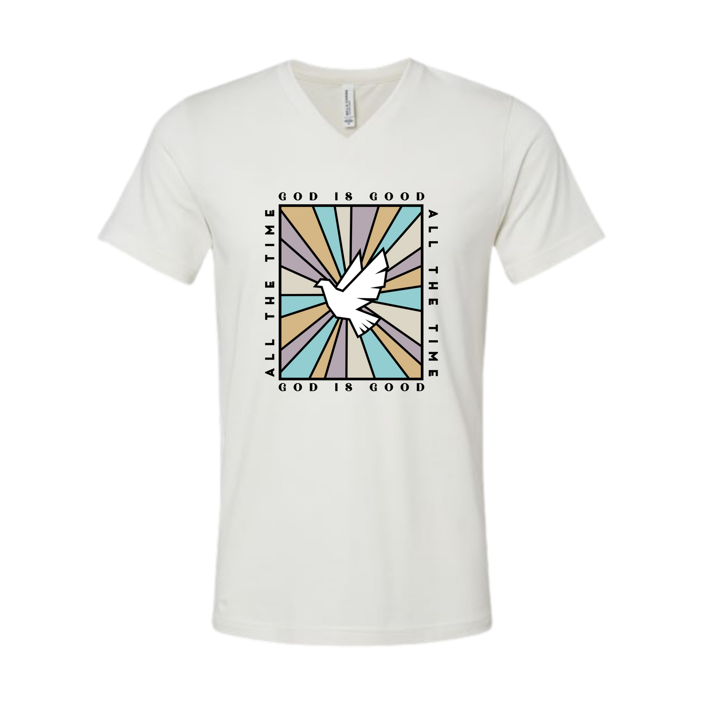 God Is Good - Bella+Canvas - Unisex V-Neck - Neutral Colors