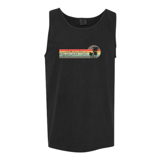 On Island Time - Comfort Colors - Unisex Tank - Neutral Colors & Blues