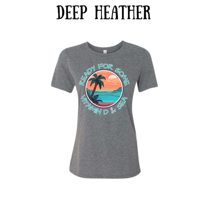VP - Ready For Some Vitamin D & Sea - Women's Relaxed Fit Tee - Neutrals