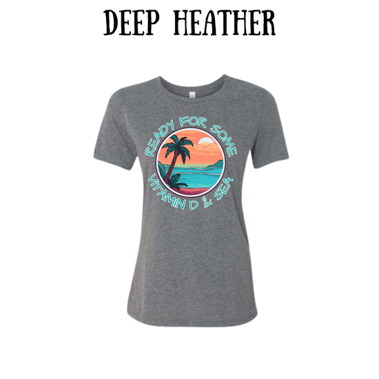 VP - Ready For Some Vitamin D & Sea - Women's Relaxed Fit Tee - Neutrals