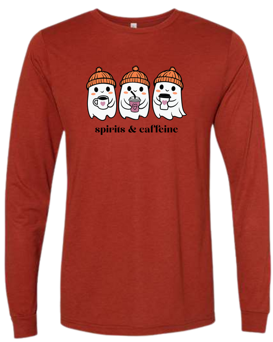 Spirits & Caffeine - Unisex Long Sleeve - Assorted Colors