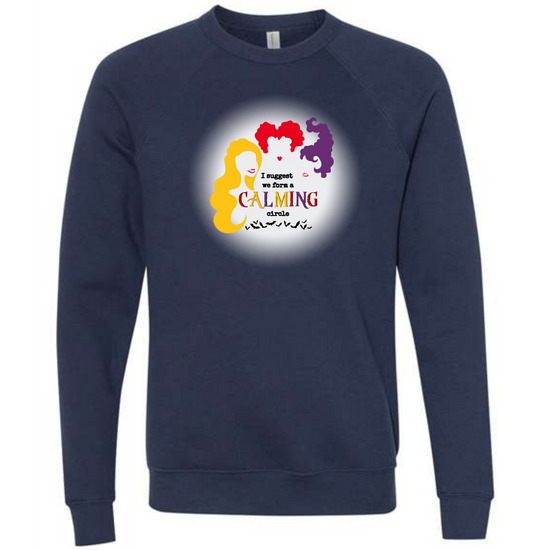 HP - Calming Circle - Sponge Fleece Raglan Sweatshirt - Blues, Purples