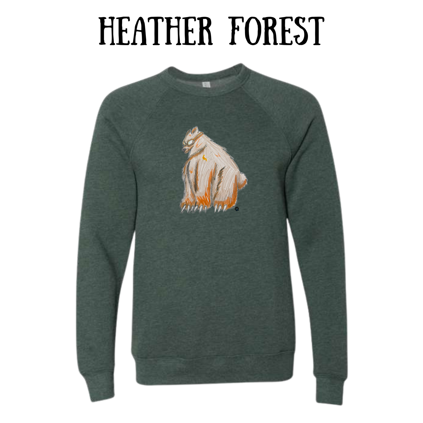 AC - Muscle Bear - Sponge Fleece Raglan Sweatshirt - Greens, Neutrals