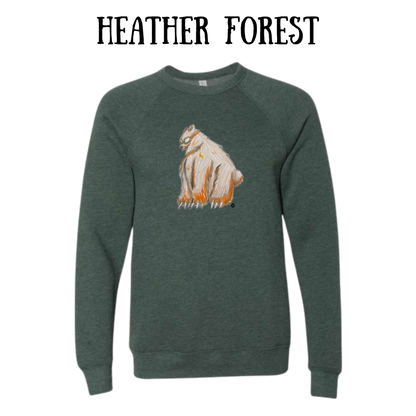 AC - Muscle Bear - Sponge Fleece Raglan Sweatshirt - Greens, Neutrals