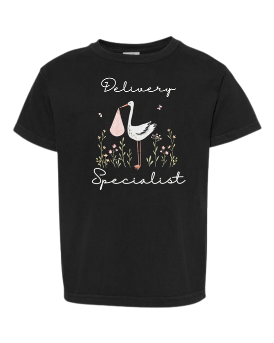 Delivery Specialist - Comfort Colors - Heavyweight Youth Tee - Neutral Colors & Blues