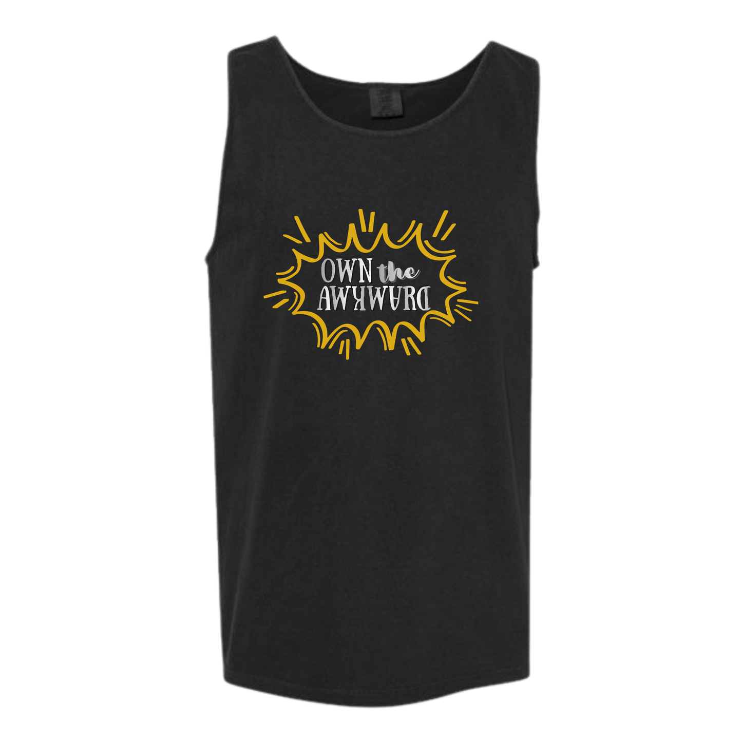 Own the Awkward - Comfort Colors - Unisex Tank - Neutral Colors & Blues