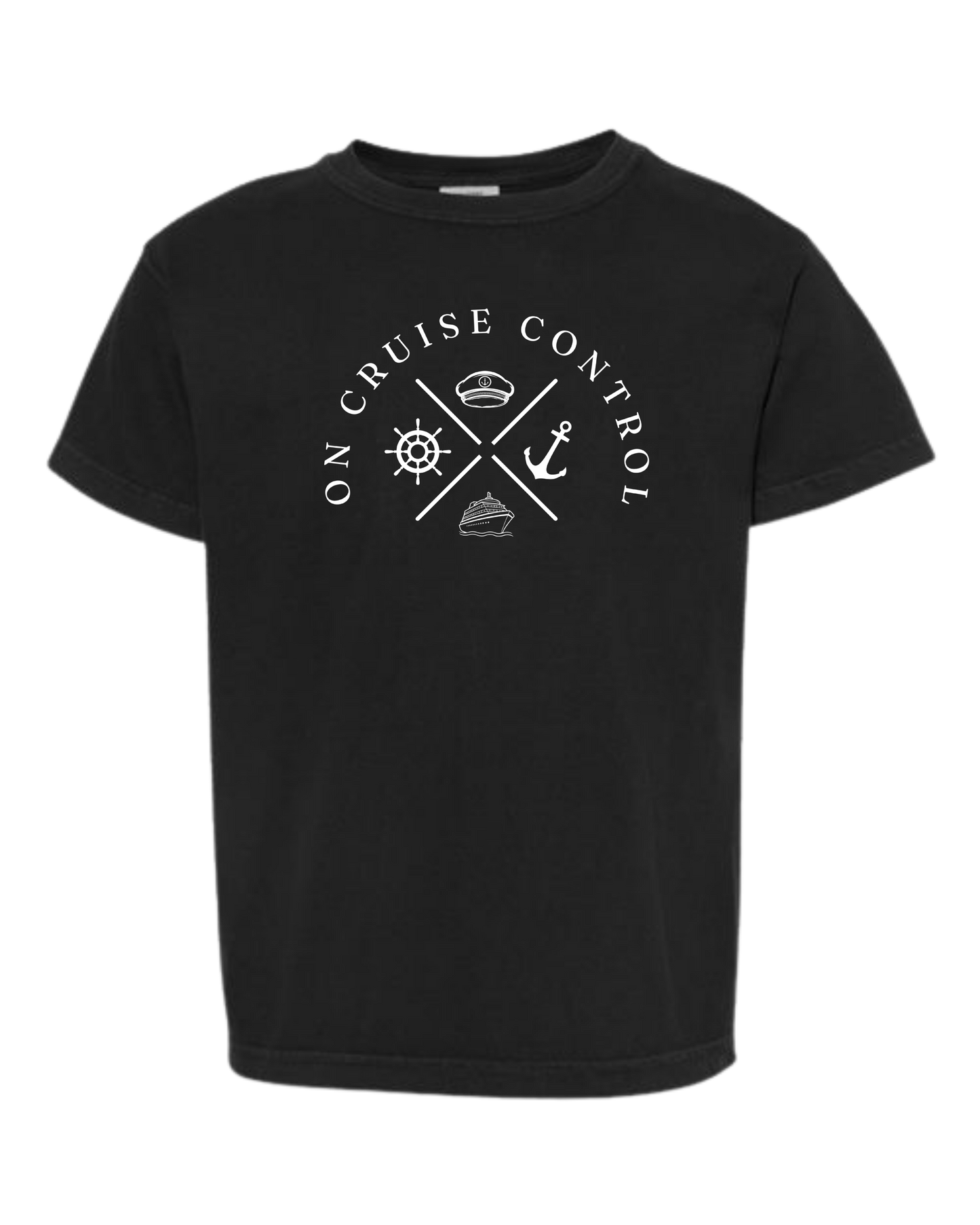 On Cruise Control - Comfort Colors - Heavyweight Youth Tee - Neutral Colors & Blues