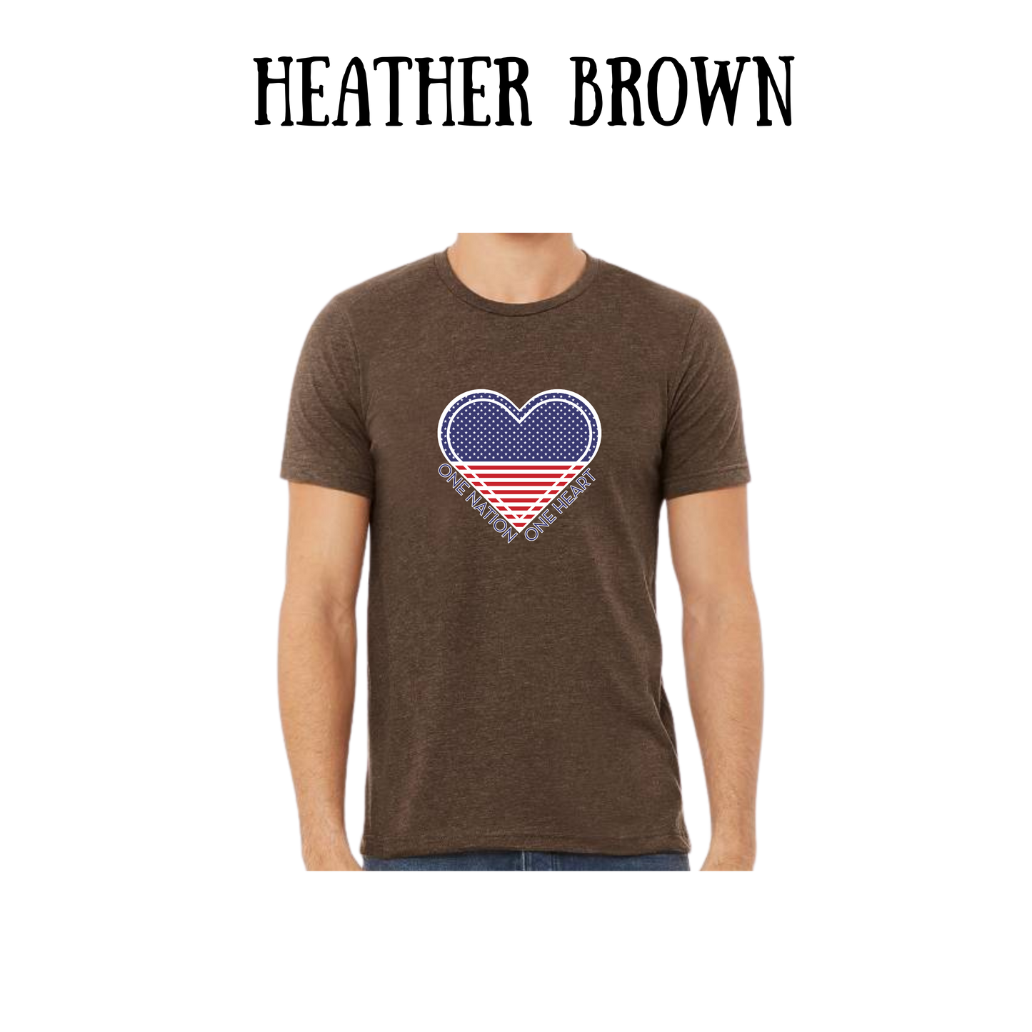 PP - One Nation One Heart - Unisex Tee - Yellows, Oranges, Reds