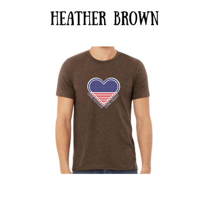 PP - One Nation One Heart - Unisex Tee - Yellows, Oranges, Reds