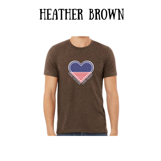 PP - One Nation One Heart - Unisex Tee - Yellows, Oranges, Reds