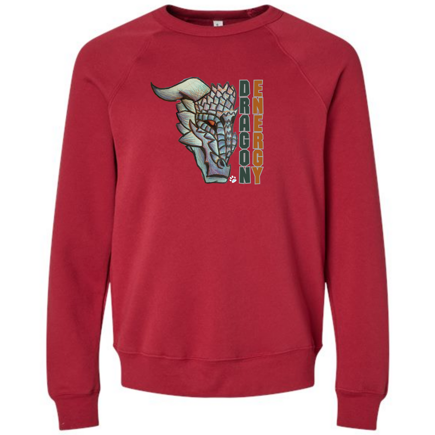 Dragon Energy - Sponge Fleece Raglan Sweatshirt - Assorted Colors