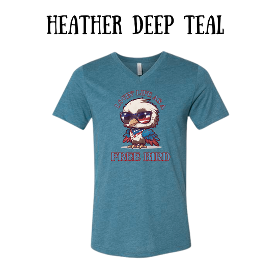PP - Loving Life As A Free Bird - Unisex V-Neck - Assorted Colors