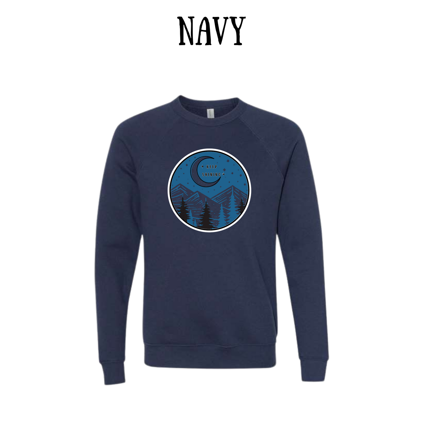 OP - Keep Shining - Sponge Fleece Raglan Sweatshirt - Blues, Purples