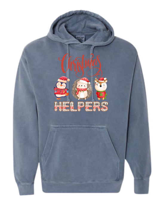 Christmas Helpers - Comfort Colors - Hooded Sweatshirt - Assorted Colors
